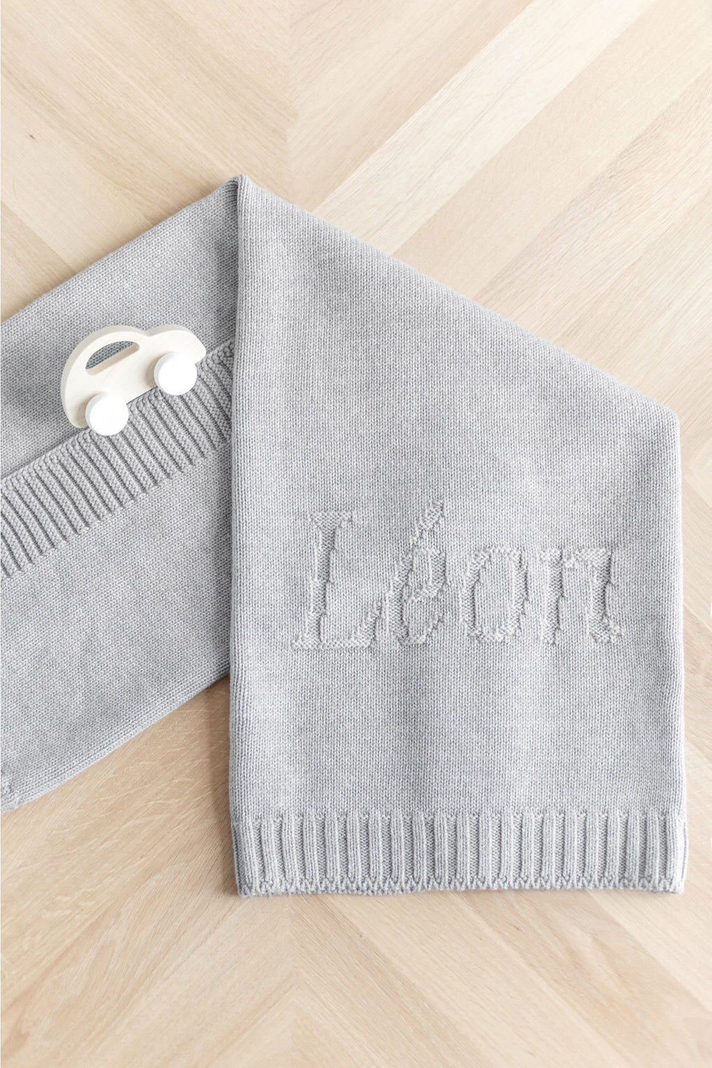 Blanket personalize - Wool Light grey