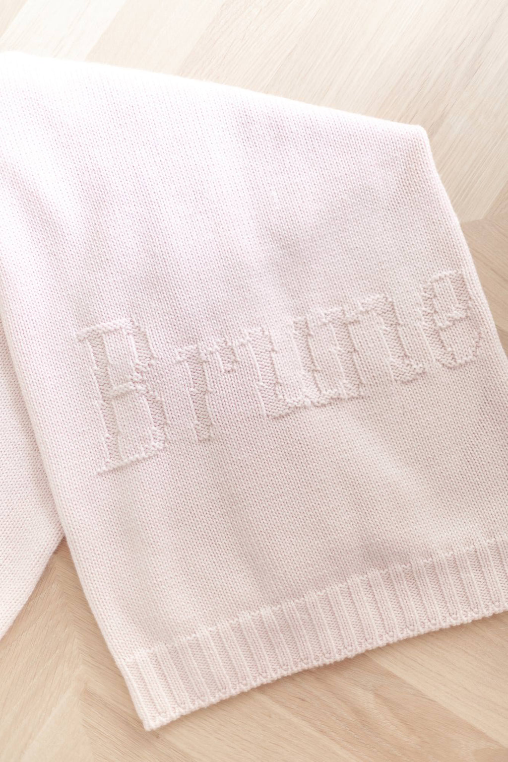 Blanket personalize - Wool Pale pink