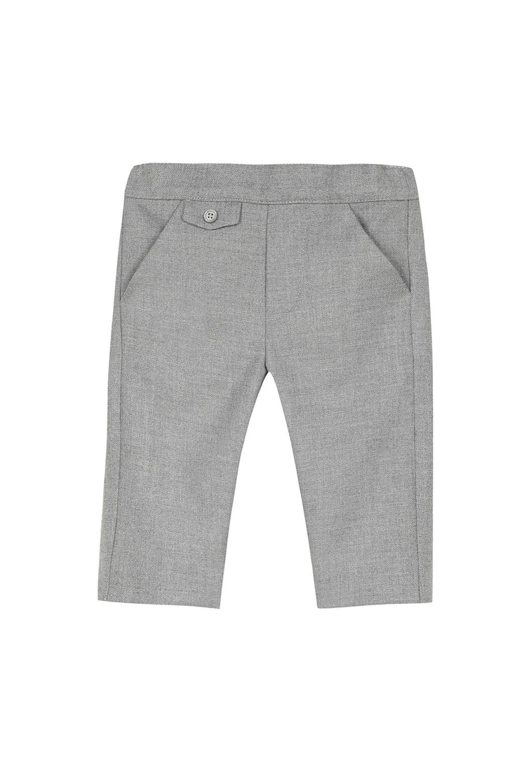 Pantalon - flanelle gris chiné moyen