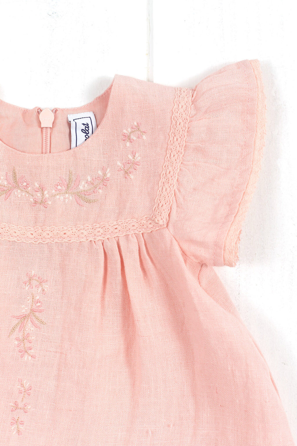 Dress - Linen Pink peony