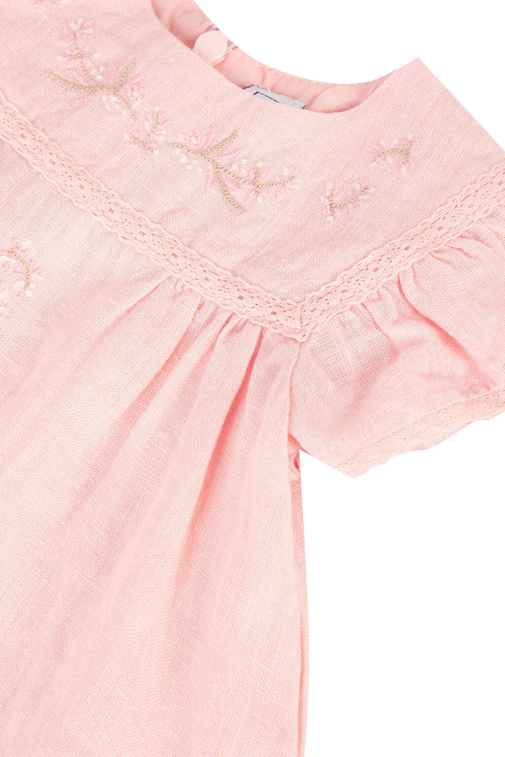 Dress - Linen Pink peony