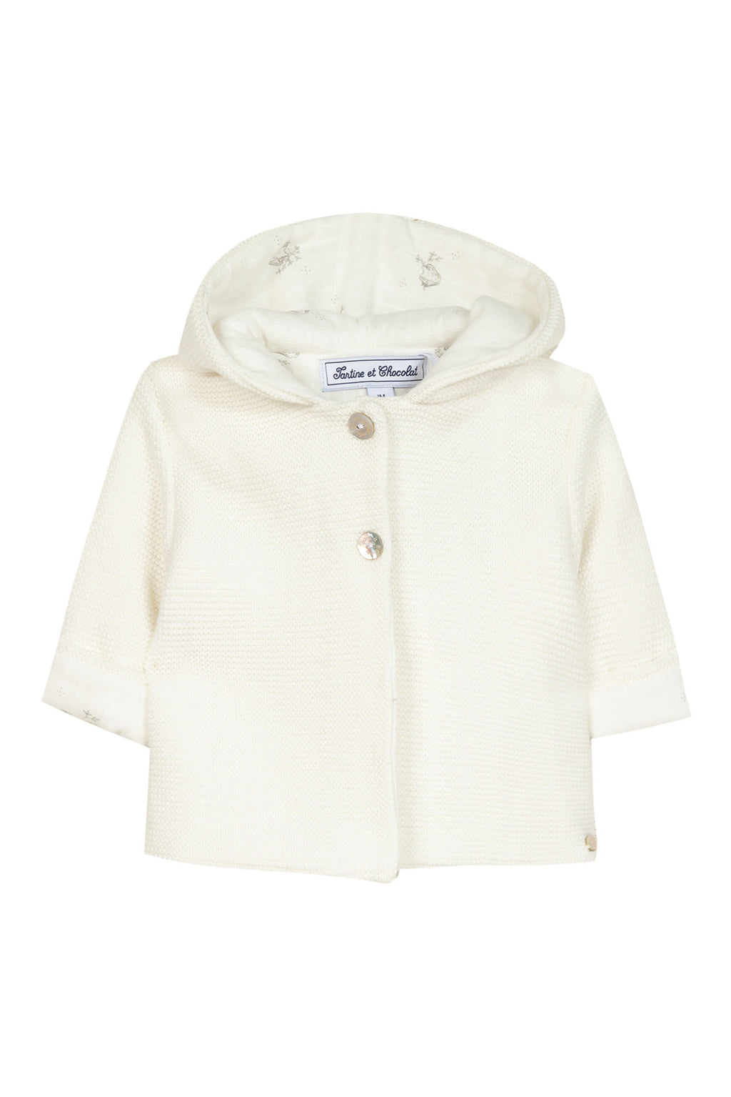 Coat - Cotton knit Mother-of-pearl
