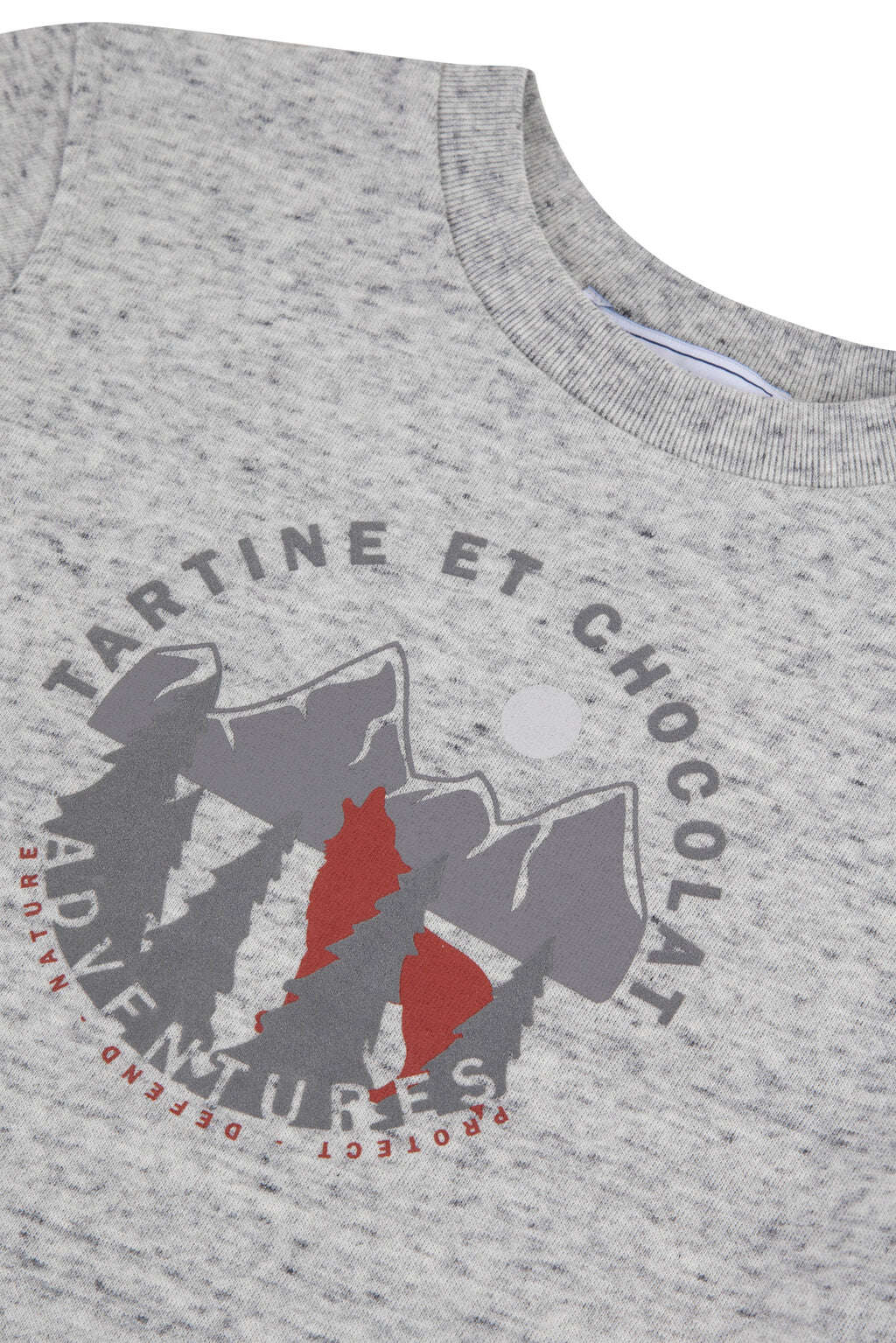 Tee-shirt - Gris chiné moucheté