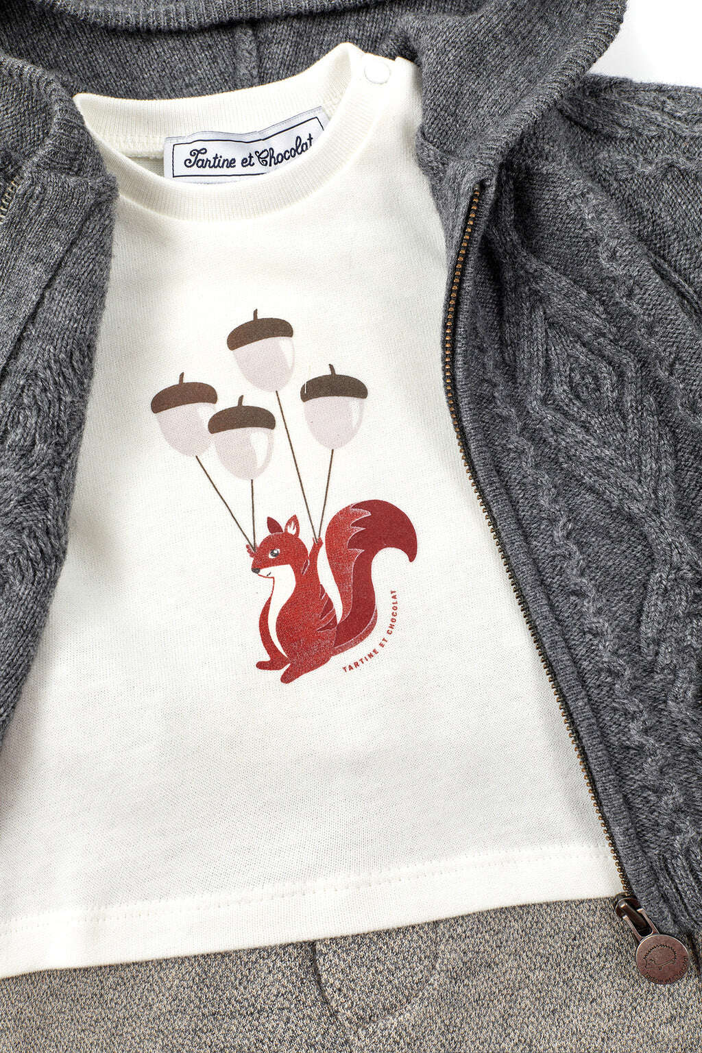 Tee-shirt - Jersey illustration écureuil