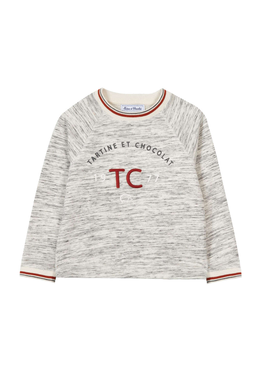 Sweat-shirt - Gris chiné molleton TC