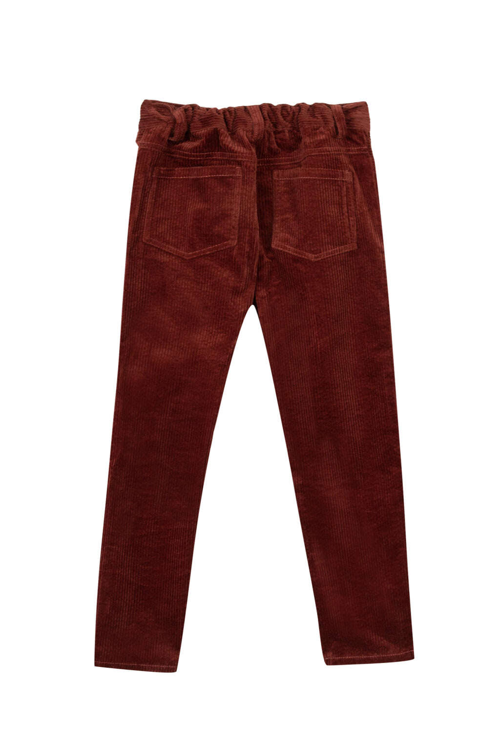 Pantalon - Rouge foncé velours côtelé