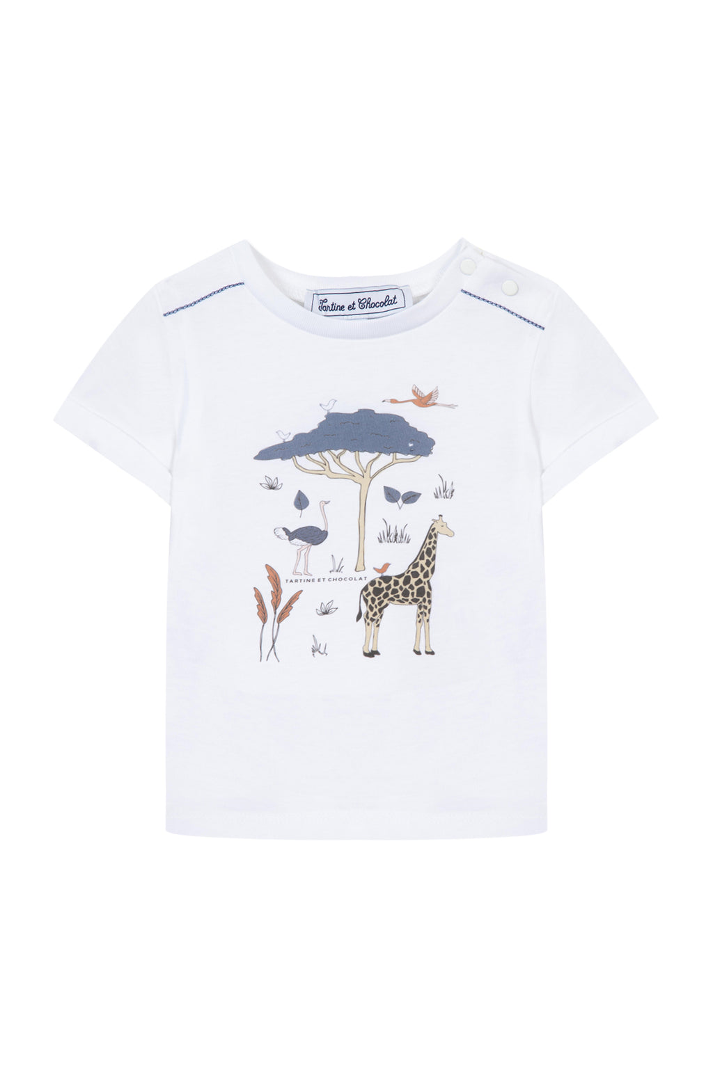 T-shirt - White  Illustration wild animals