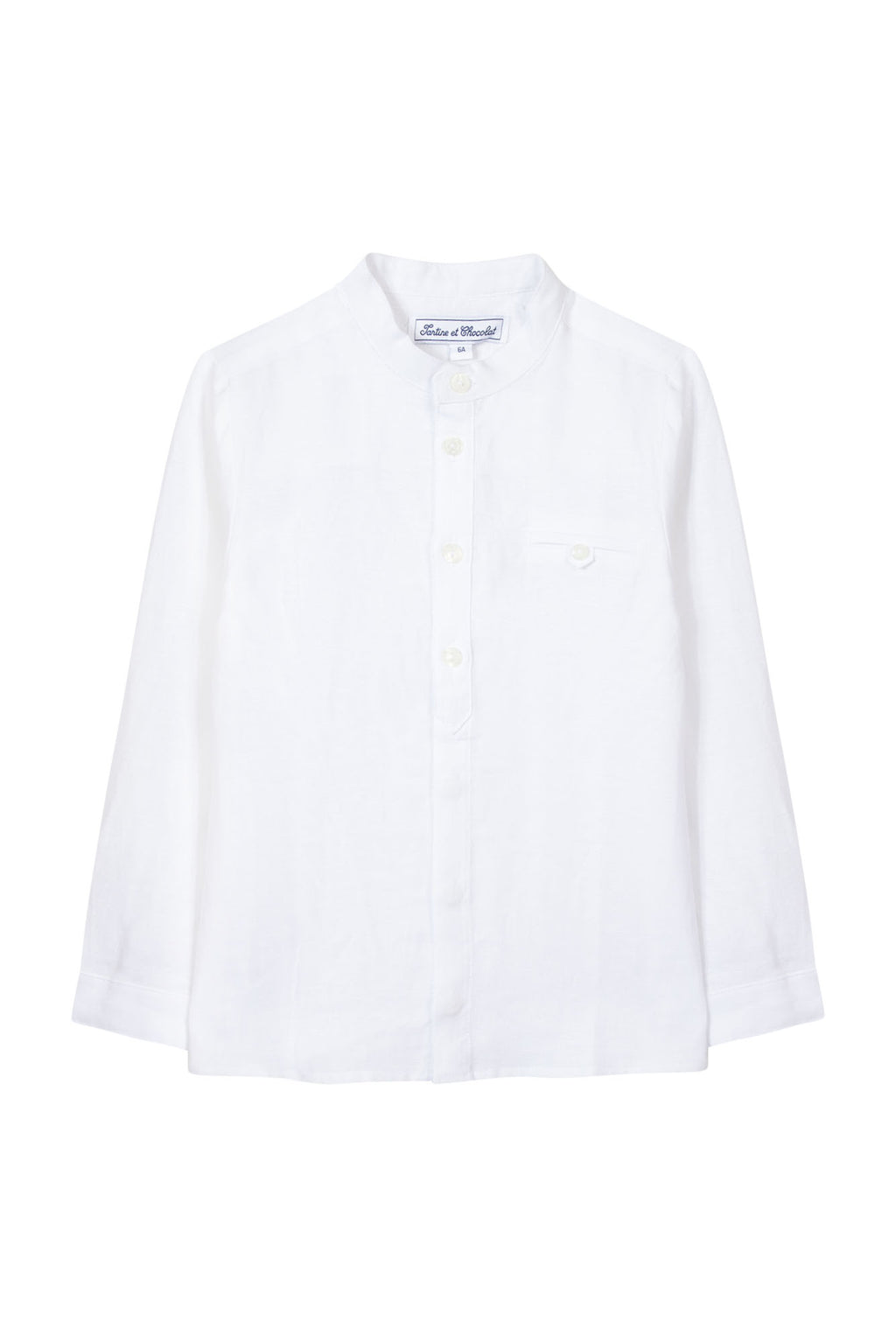 Shirt - Linen White long sleeves