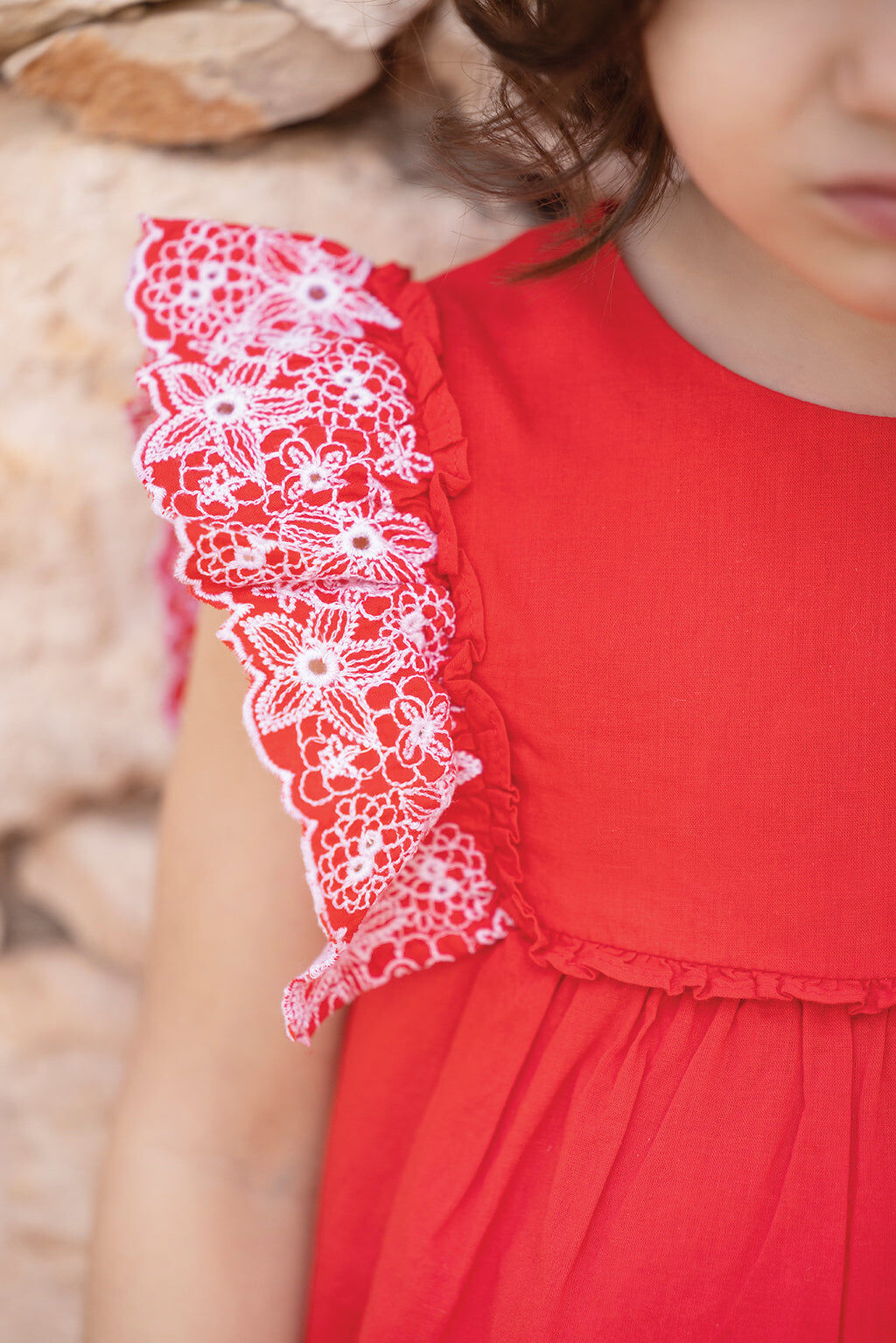Blouse - Poppy floral embroidery
