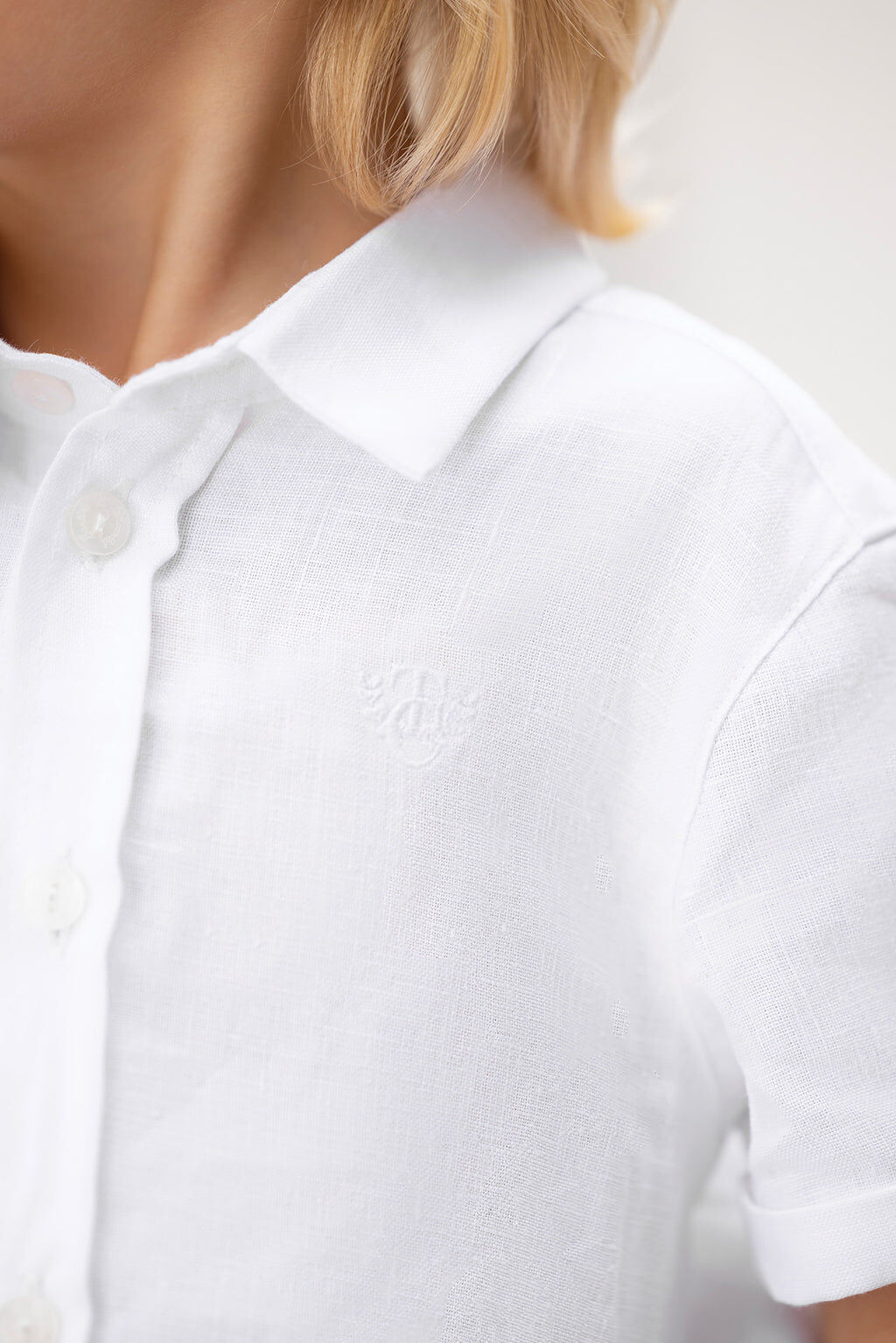 Shirt - Linen White short sleeves