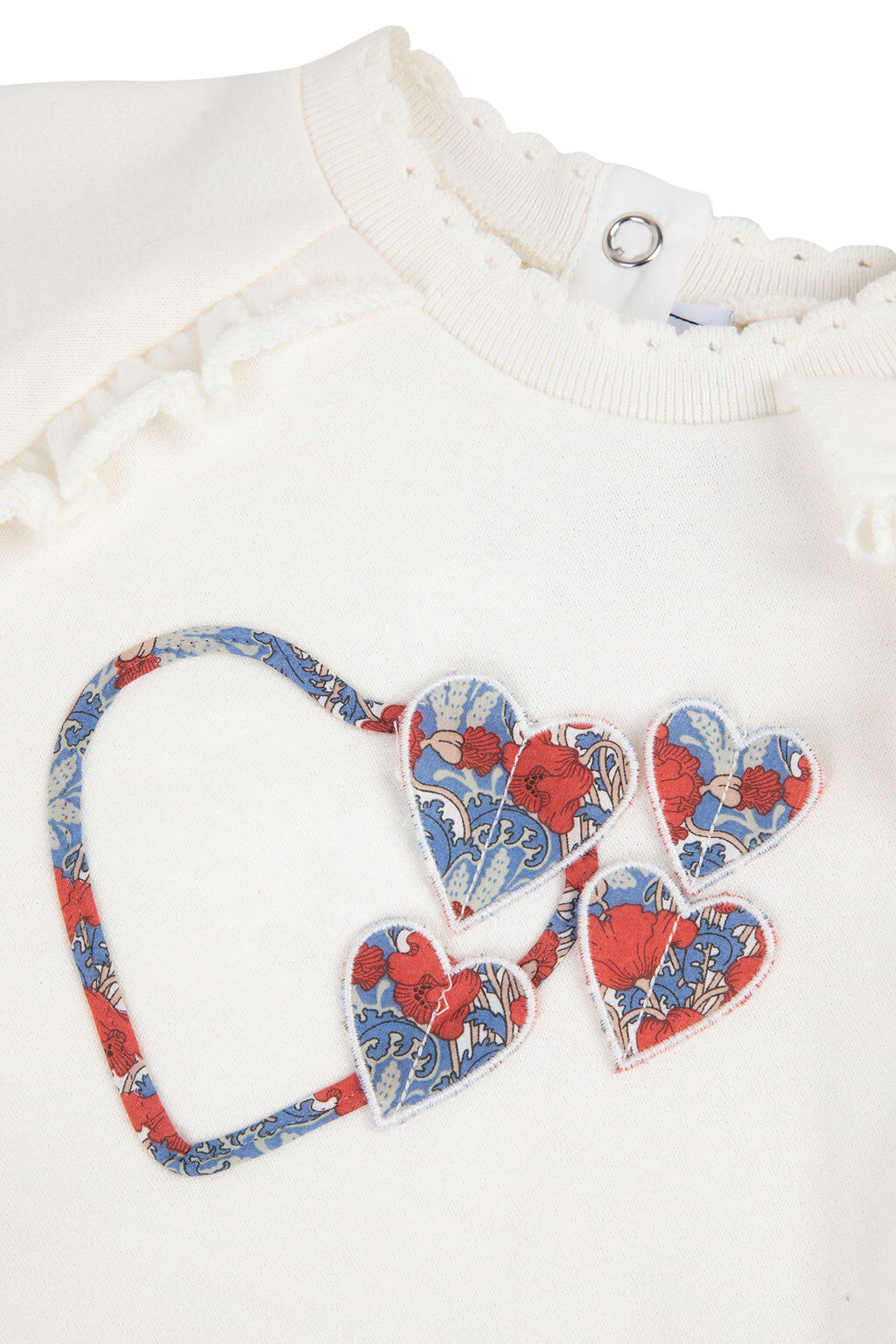 Sweater - Mother-of-pearl Embrodery heart