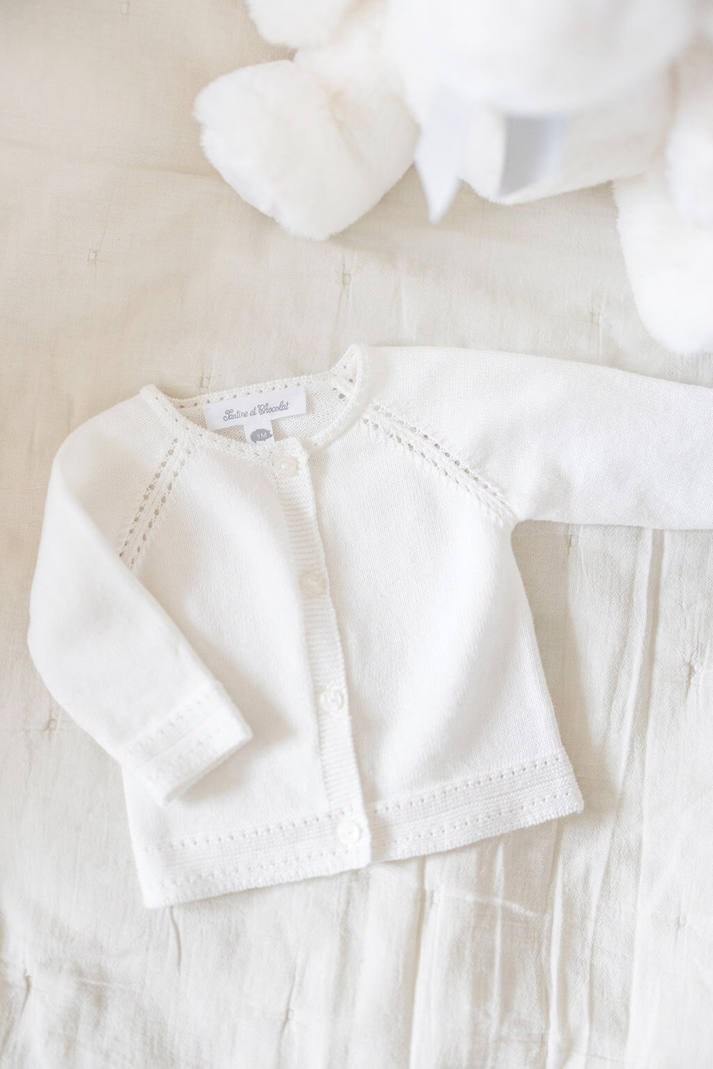 Cardigan - Mother-of-pearl Knitwear openwork