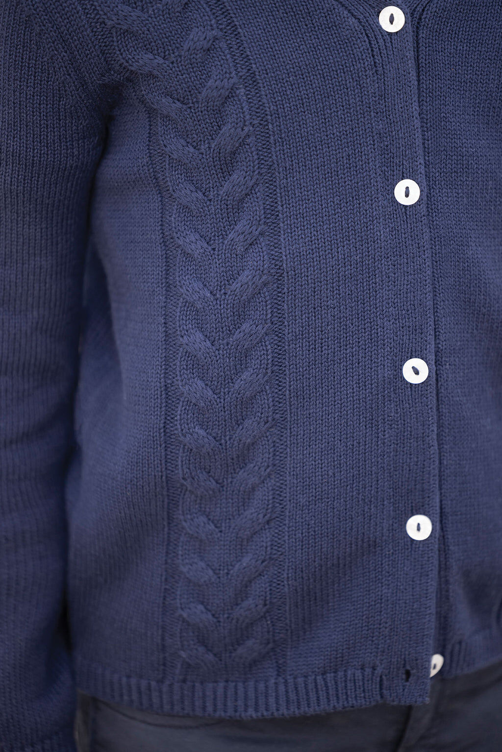 Cardigan - Navy Cable