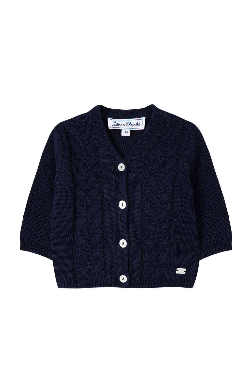 Cardigan - Navy Cable