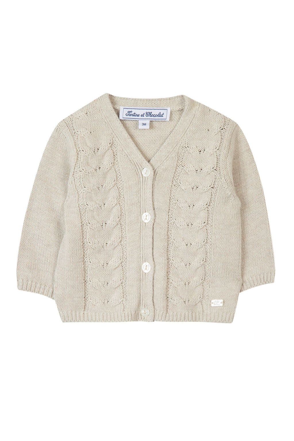 Cardigan - Beige Cable