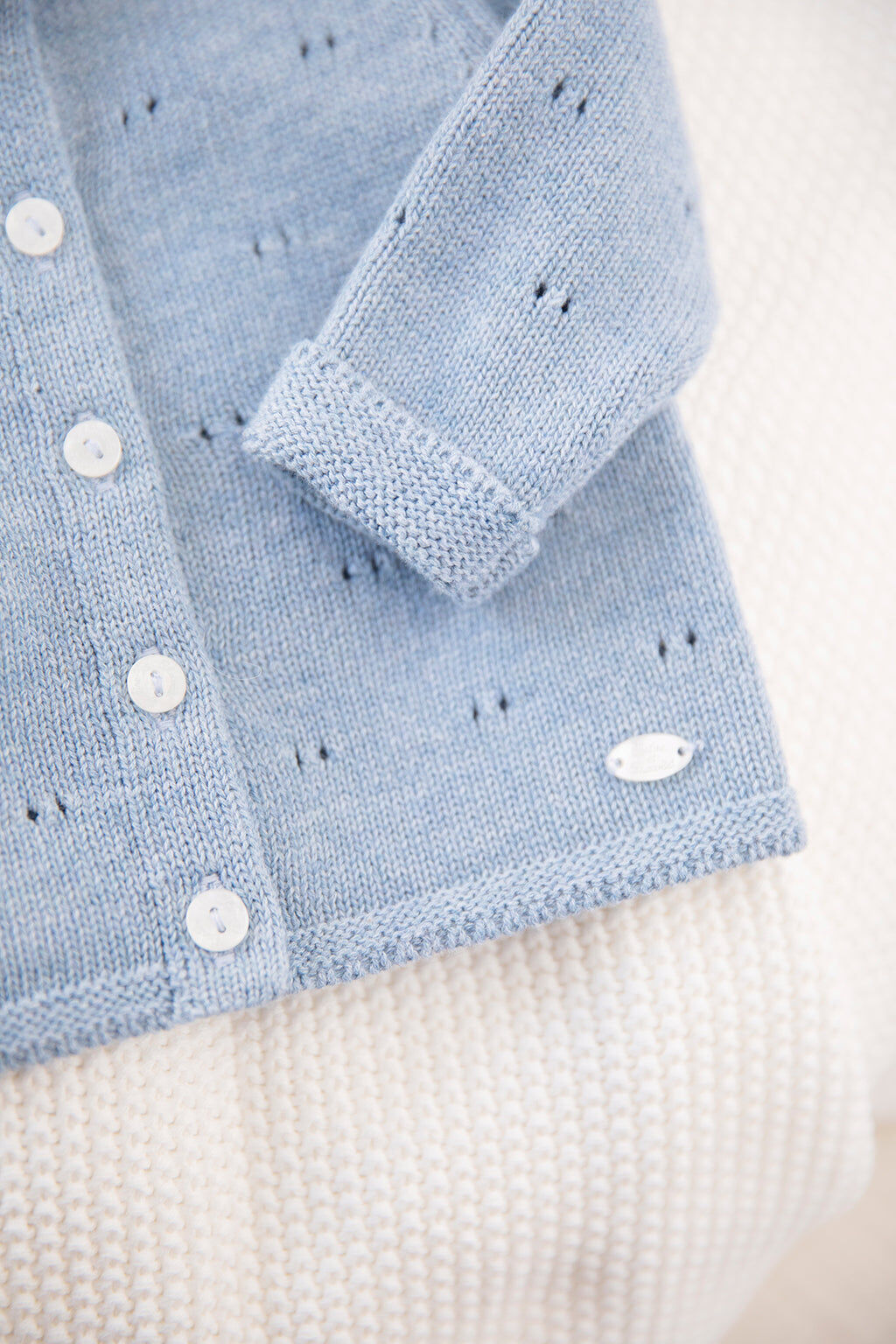 Cardigan - Blue cloud Knitwear openwork