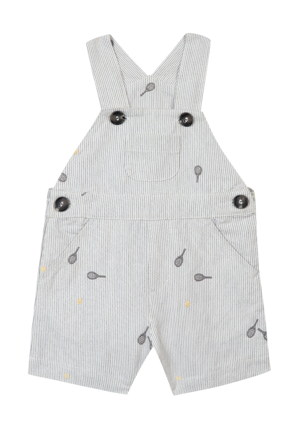 dungaree - Stripes with embroidery