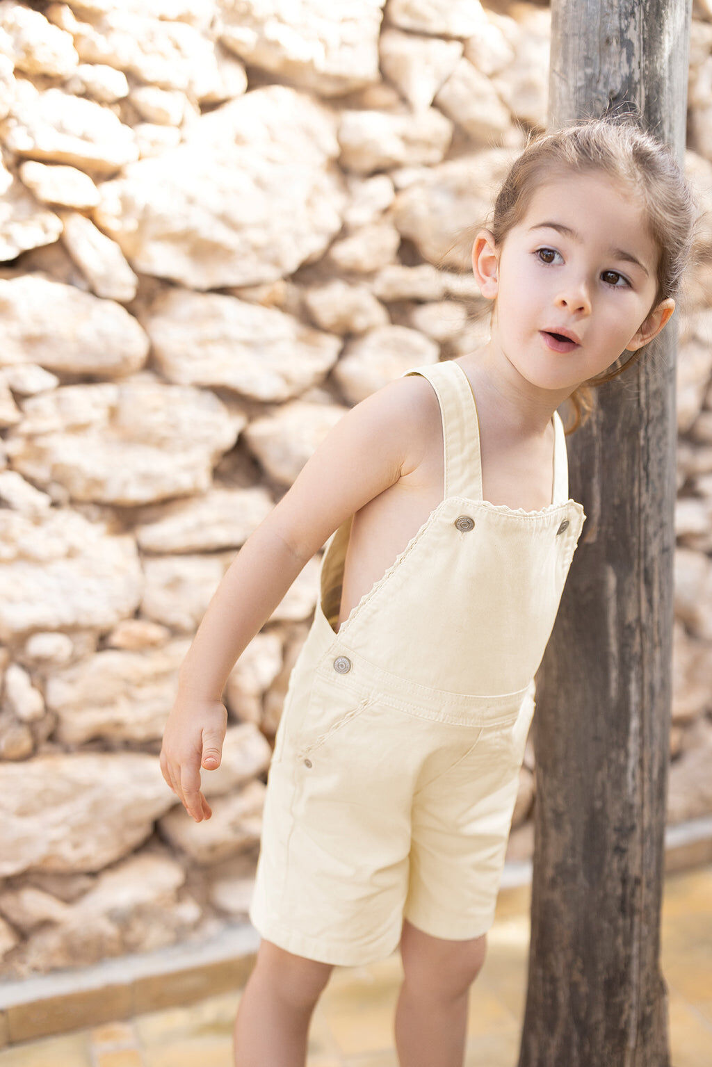 dungaree - Yellow in Twill