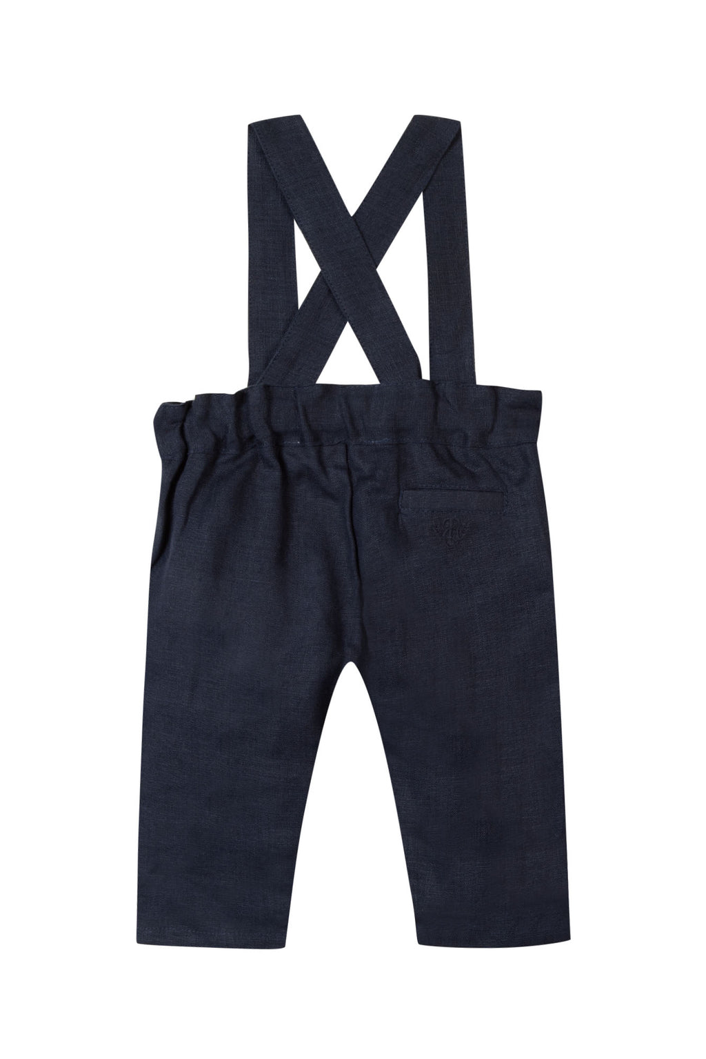 Trousers - Navy flax to Braces