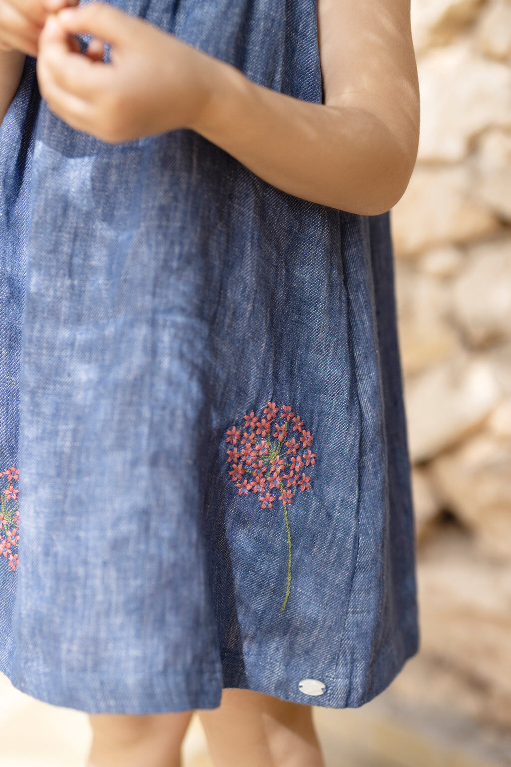 Dress - Indigo dandelion linen