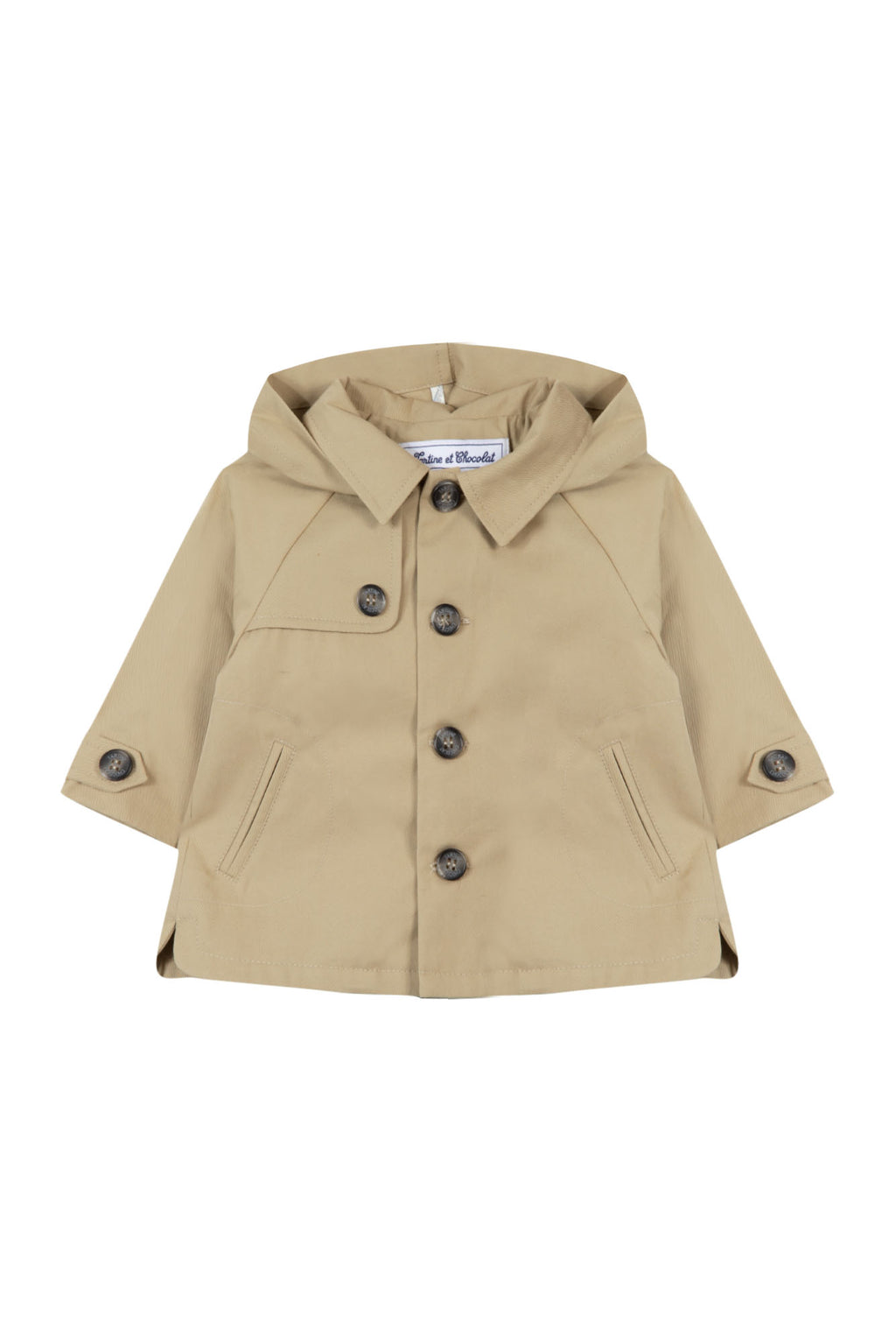Cotton sand trench coat