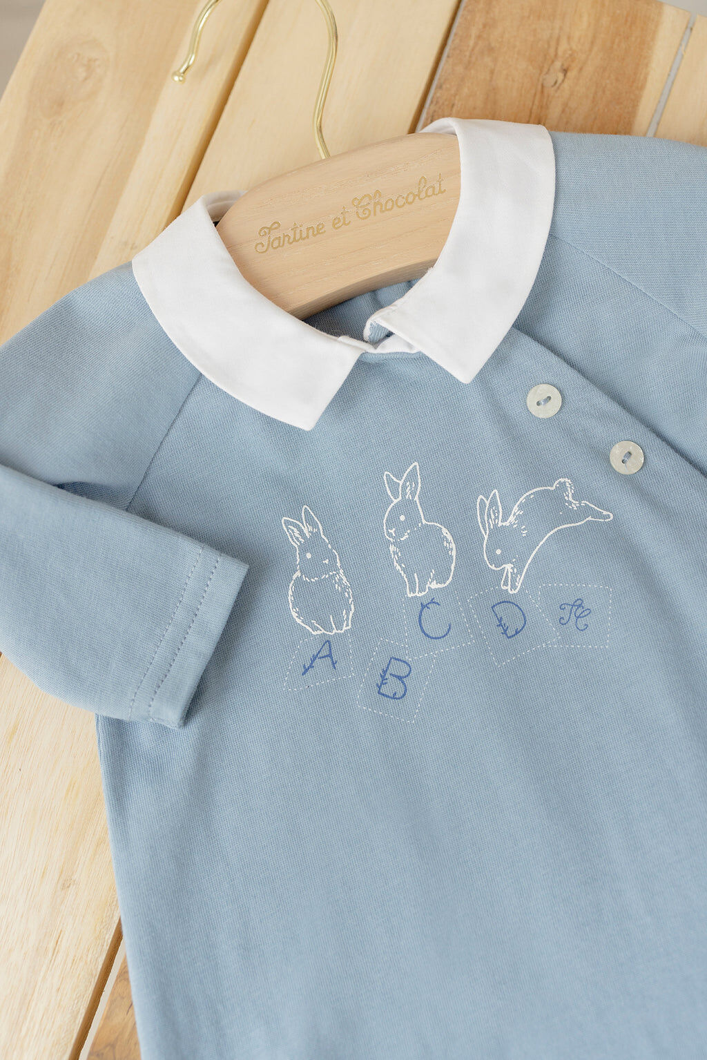 Pyjamas - Blue Illustration rabbit