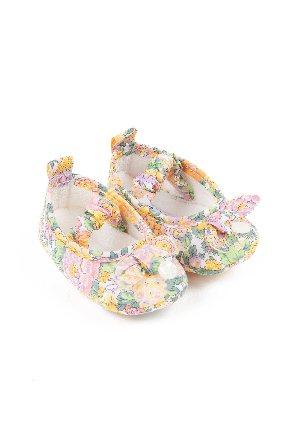 Slippers - Pale pink fabric Liberty