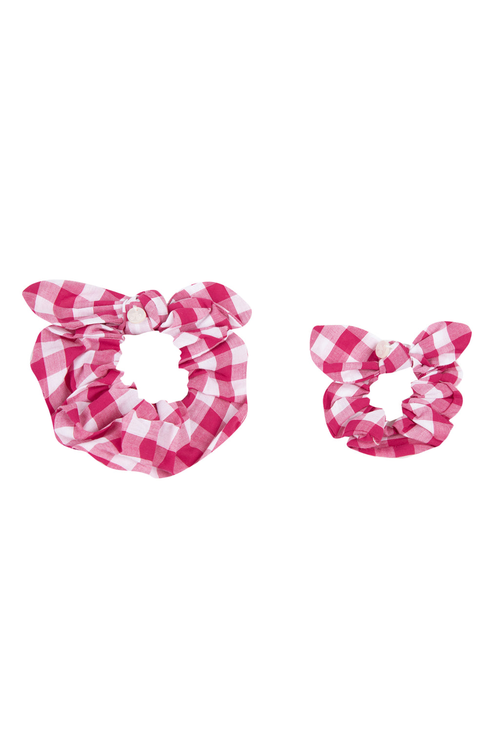 Scrunchie - Two-tone gingham Pink