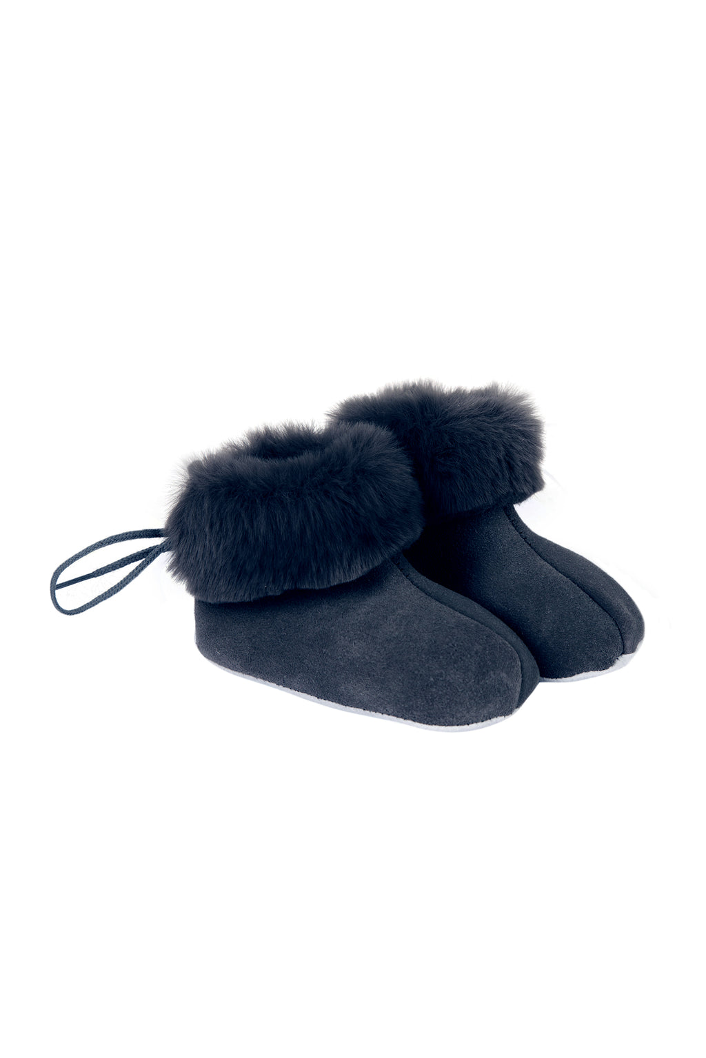 Slippers - Navy fur