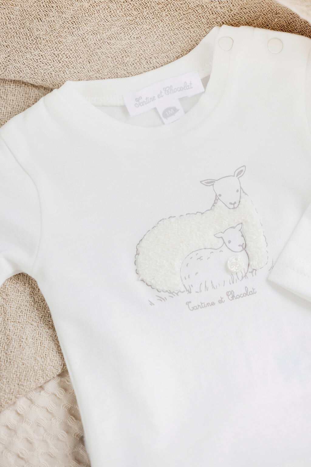 T-shirt - Ecru illustration moutons