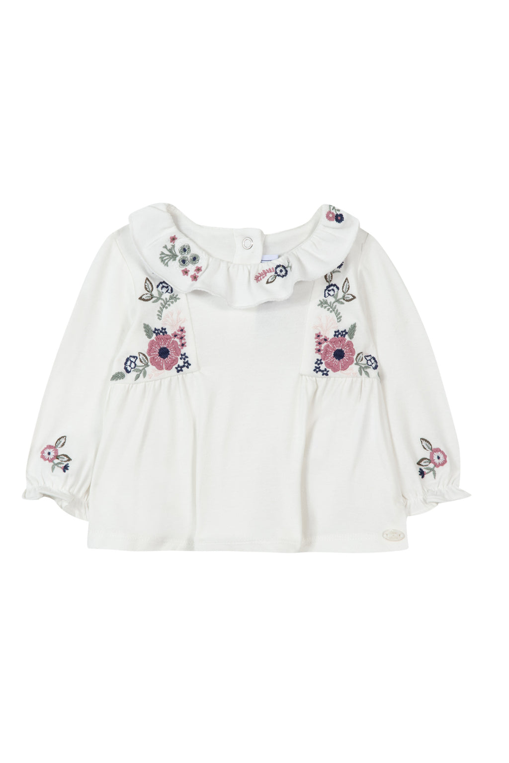T-shirt - Mother-of-pearl Embrodery floral