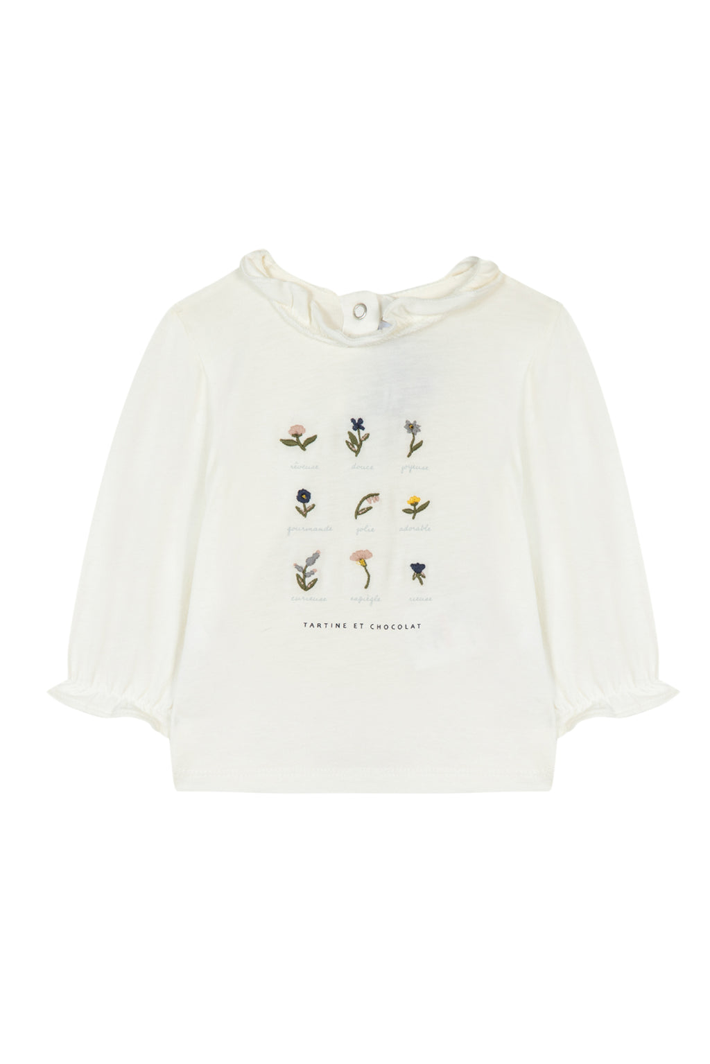 T-shirt - Mother-of-pearl Illustration flowers