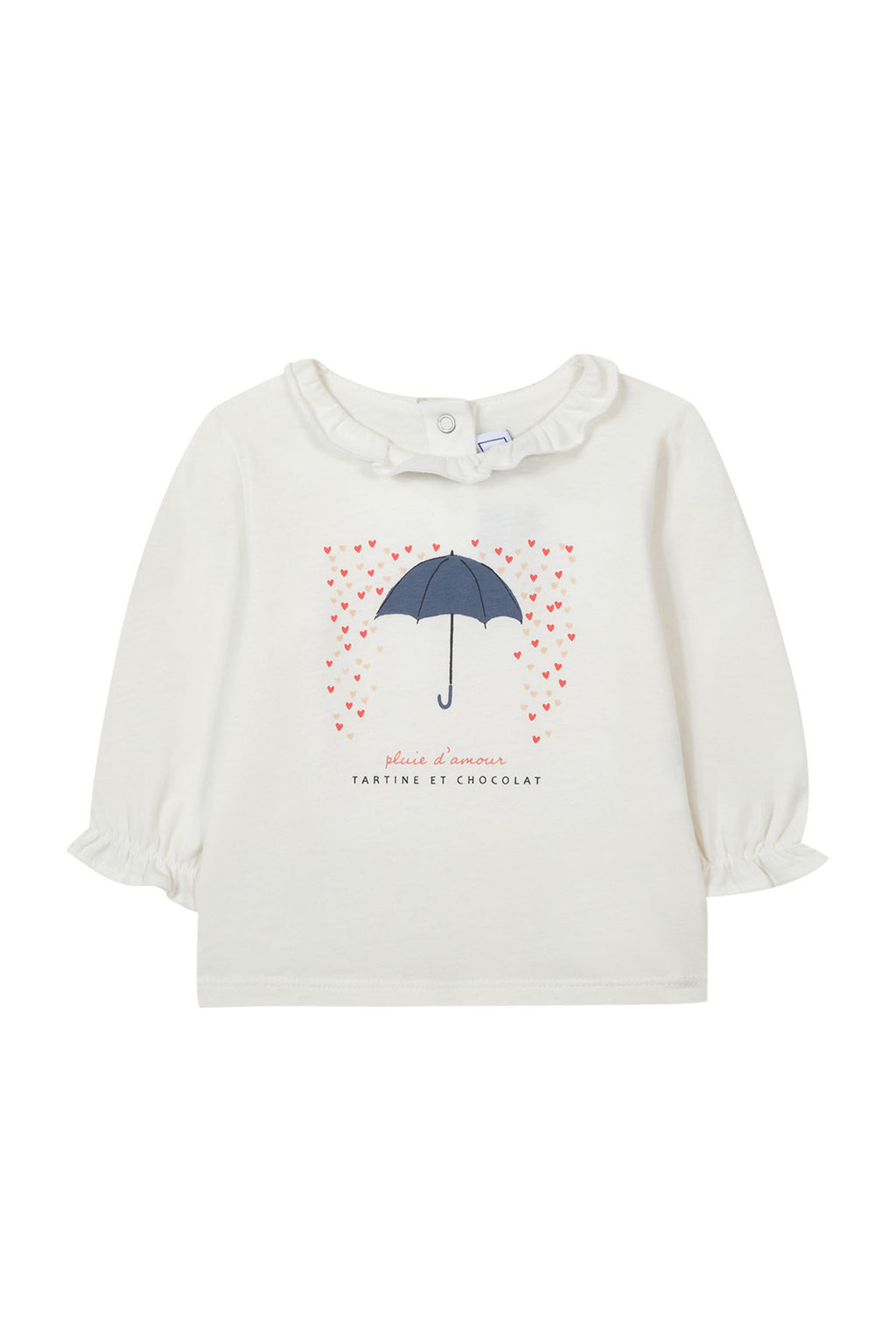 T-shirt - Ecru Tekening paraplu