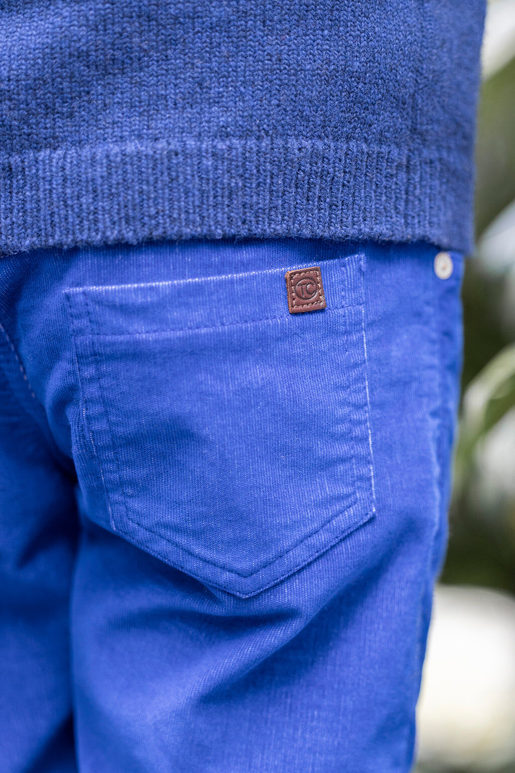 Pantalon - Velours côtelé milleraies bleu roi