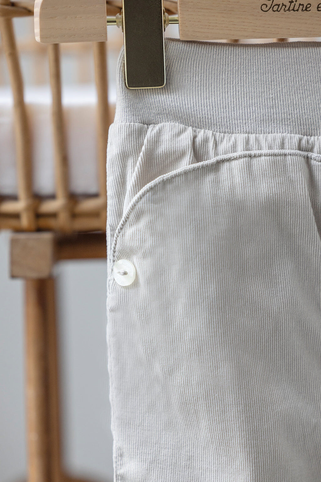 Trousers - Beige cotton