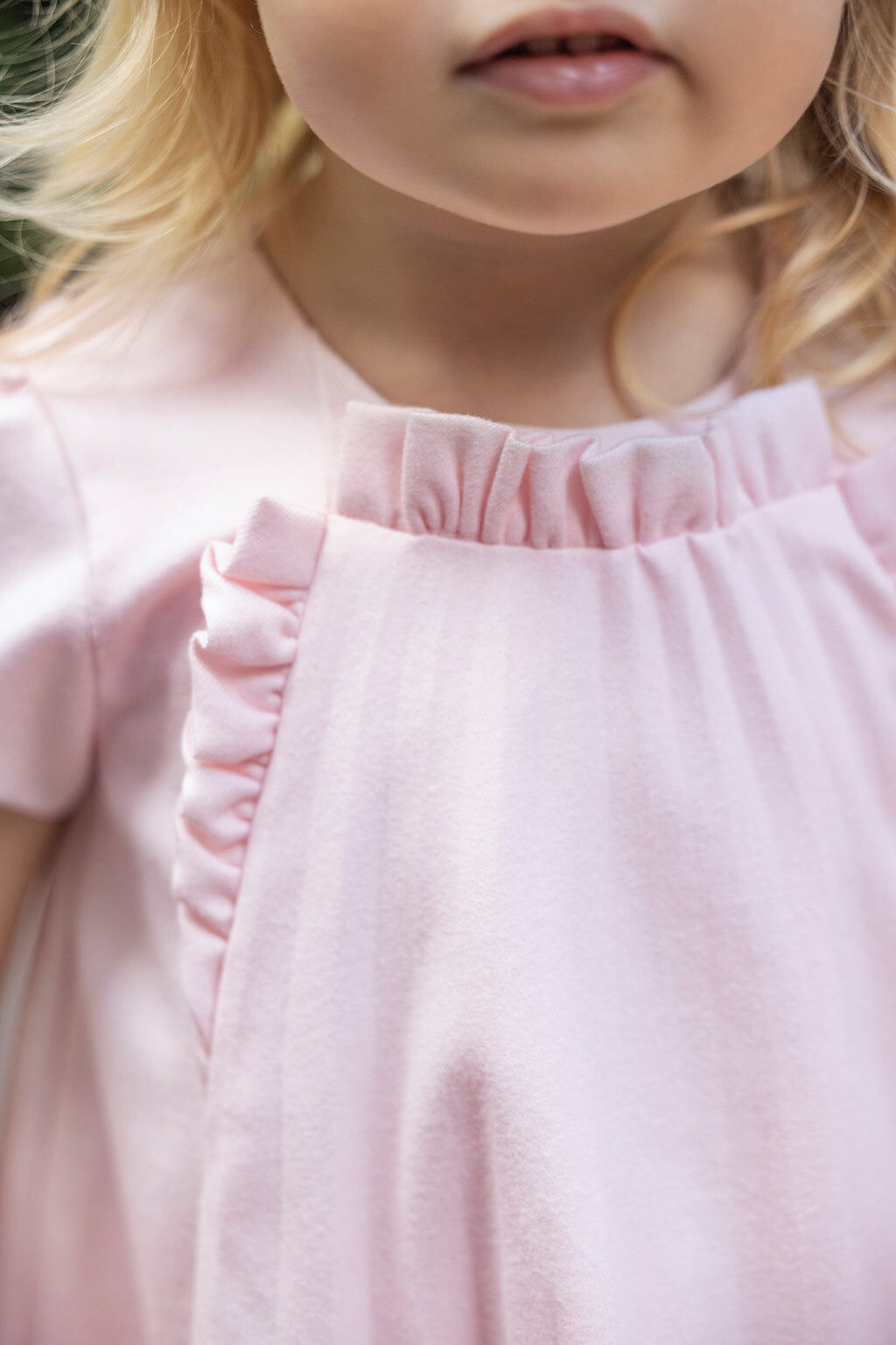 Dress - Pale pink pleated