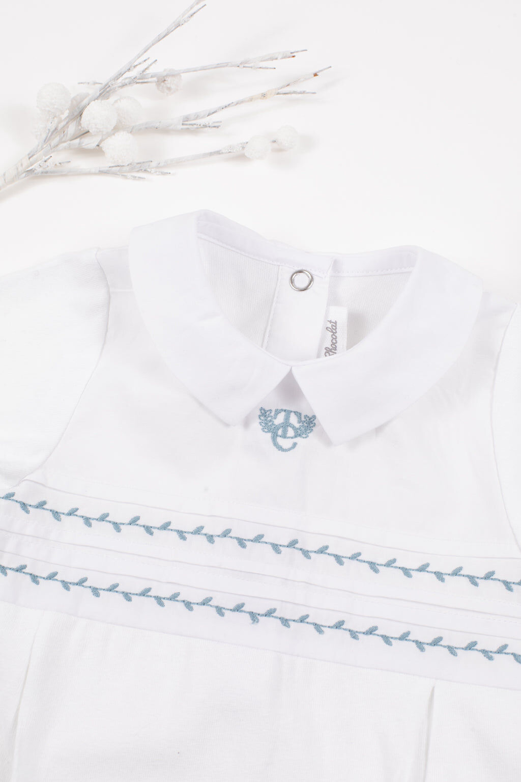 Pyjama - Blanc coton Ecusson TC