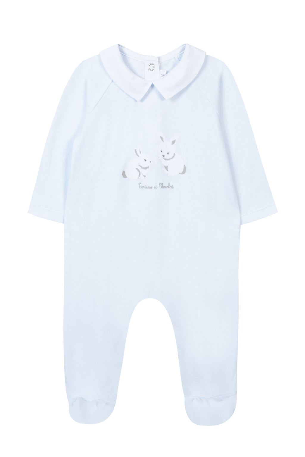 Pyjama's - Licht blauw katoen Tekening konijn