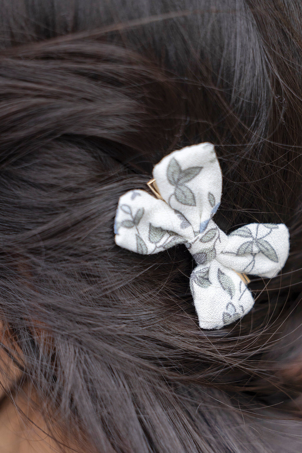 Hair slide - Mother-of-pearl Print flowery