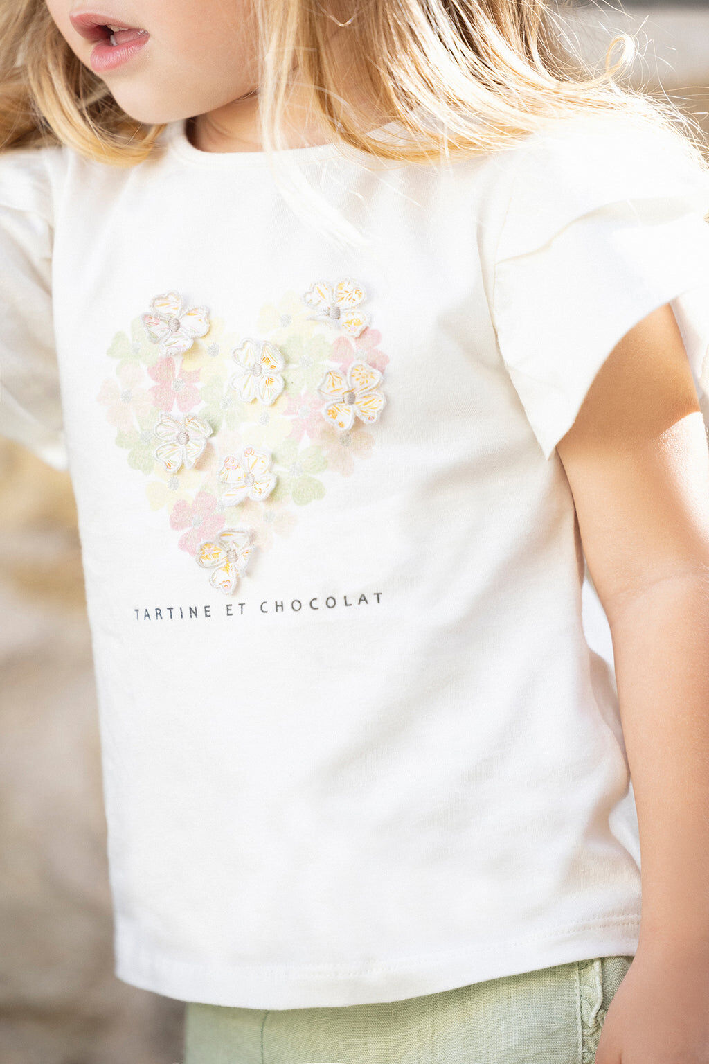 T-shirt - Ecru heart Liberty