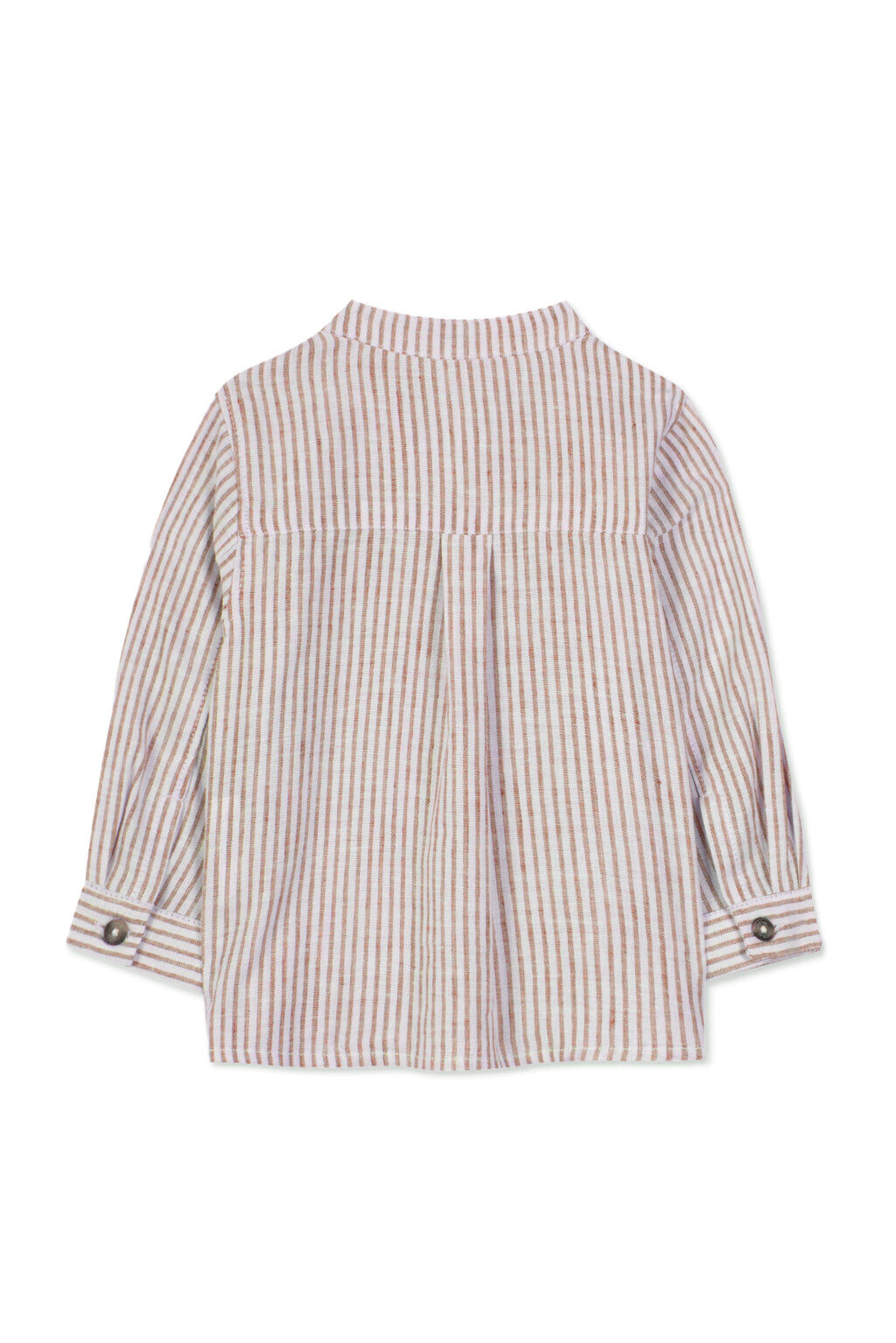 Shirt - Brown Linen Stripes