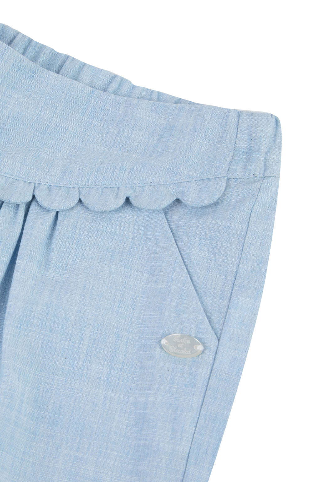 Trousers - Sky blue pleated