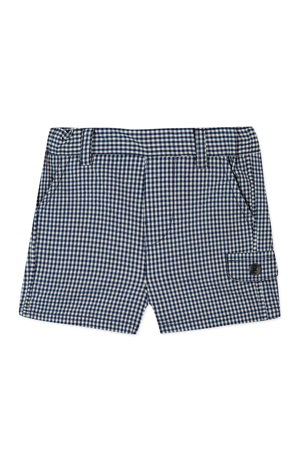 Short - Navy Two-tone gingham