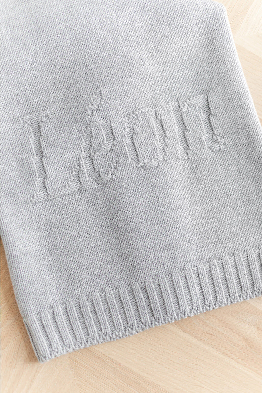 Blanket Personalized - Wool Light grey