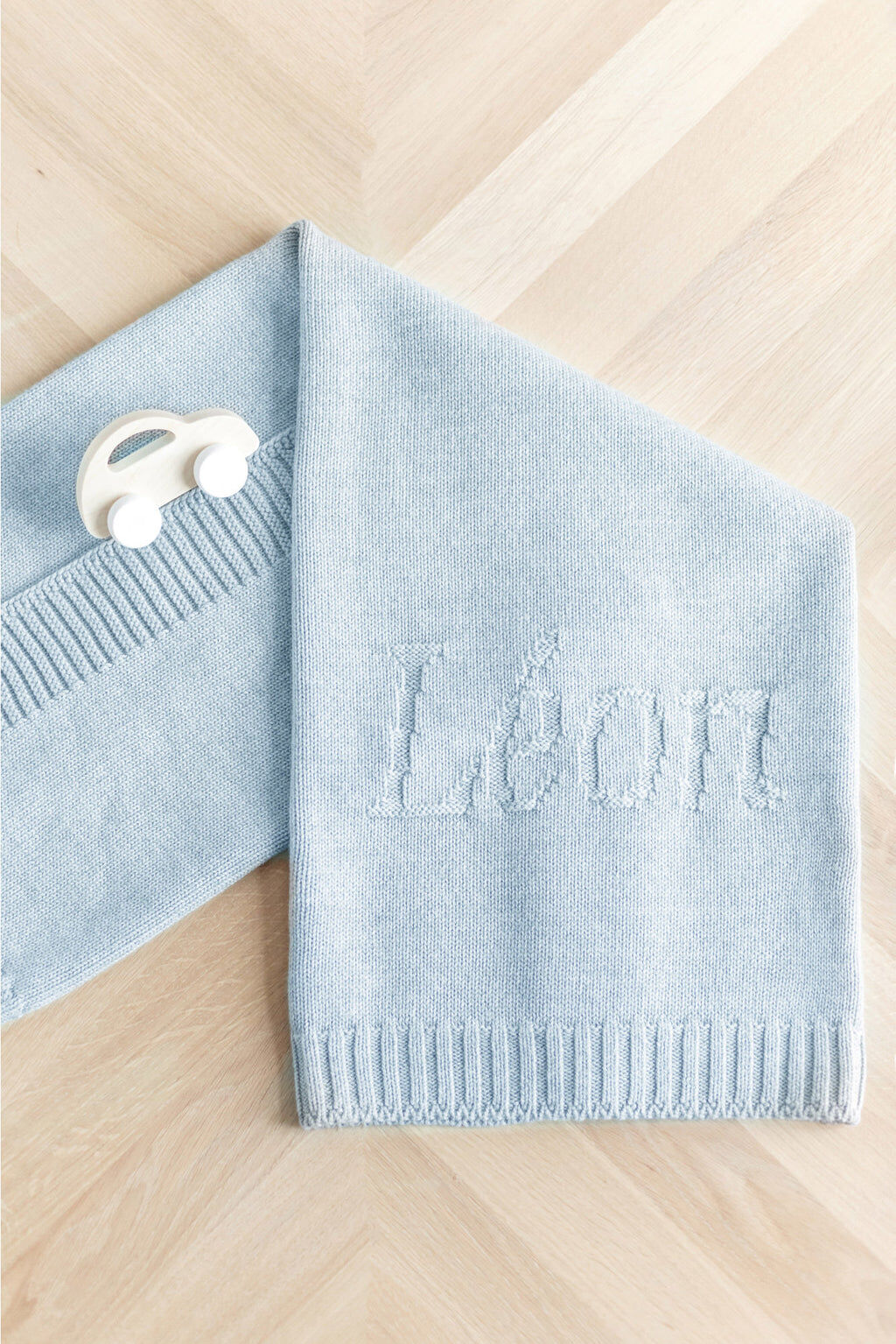 Blanket Personalized - Wool Sky blue