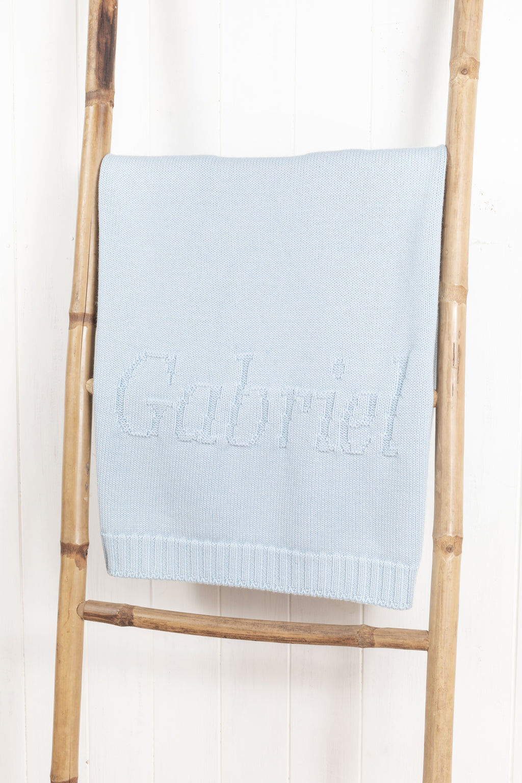 Throw Personalized - Wool Sky blue