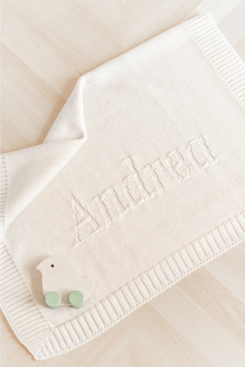 Throw Personalized - Wool Beige
