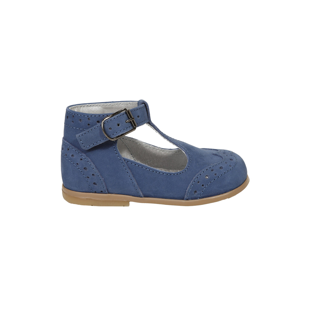 Chaussures - premiers pas bleuet nubuck