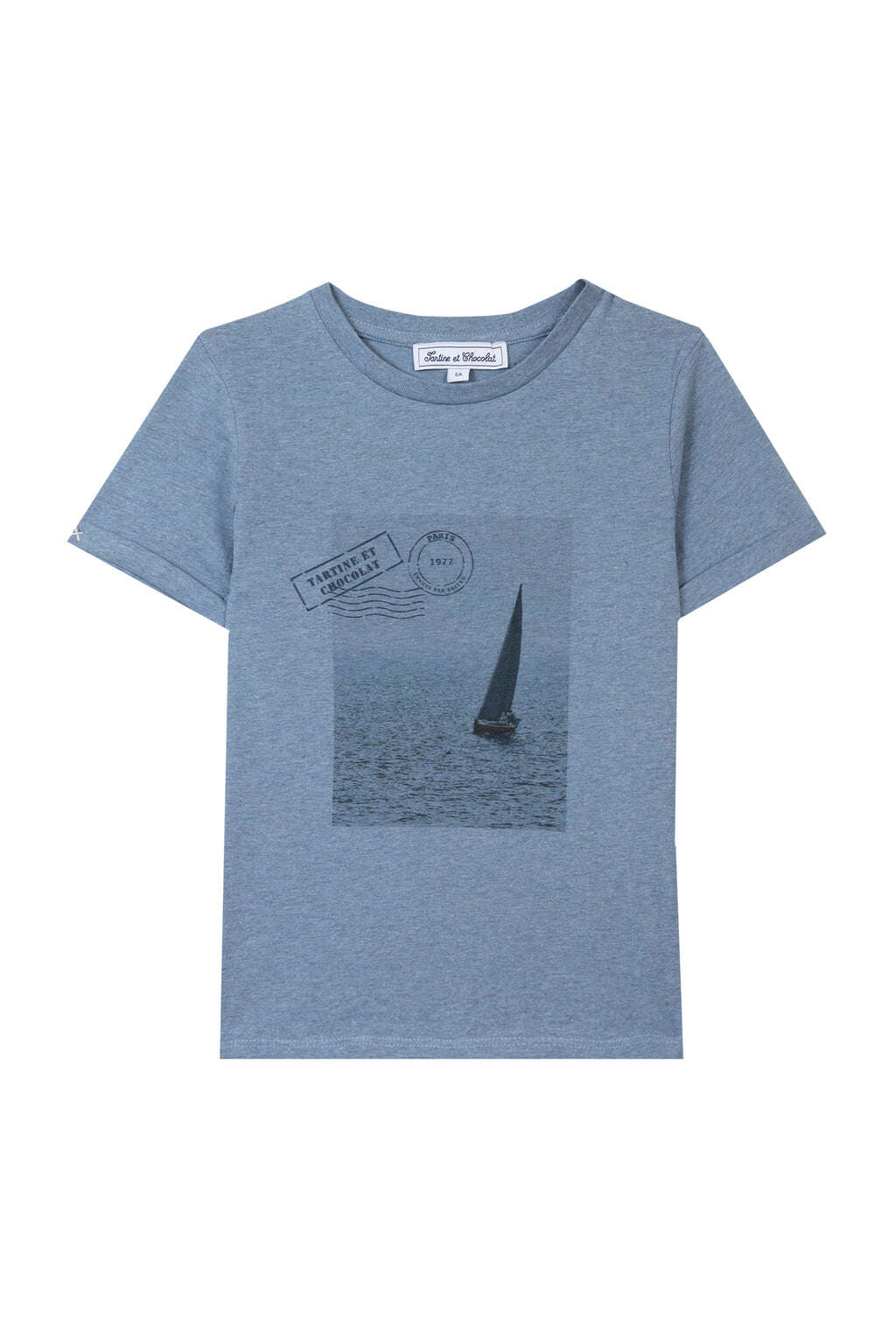 Tee-shirt - Jersey Bleu marin  illustration