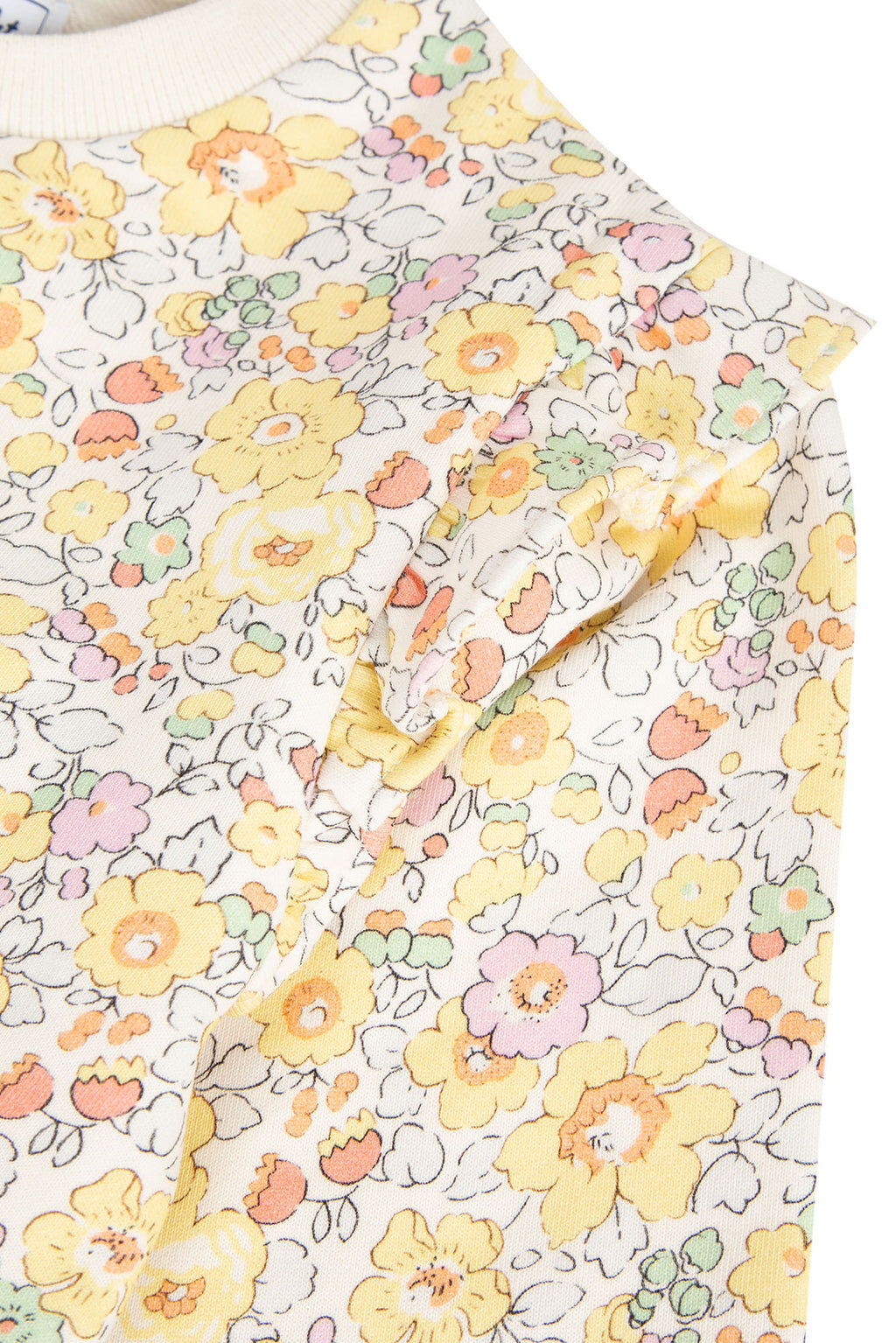 Sweat-shirt - Molleton lemon tissu Liberty
